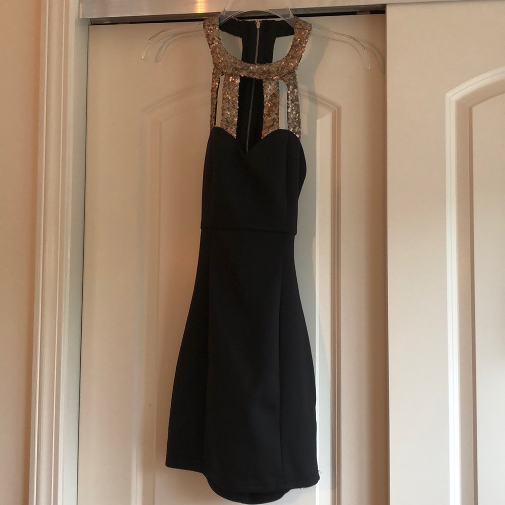 Black mini dress